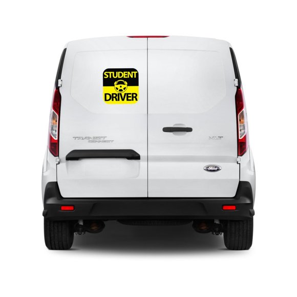 One STUDENT DRIVER Car Tail Door Magnet Sign 9"x9" Generic Vehicle Signage New - Picture 2 of 3